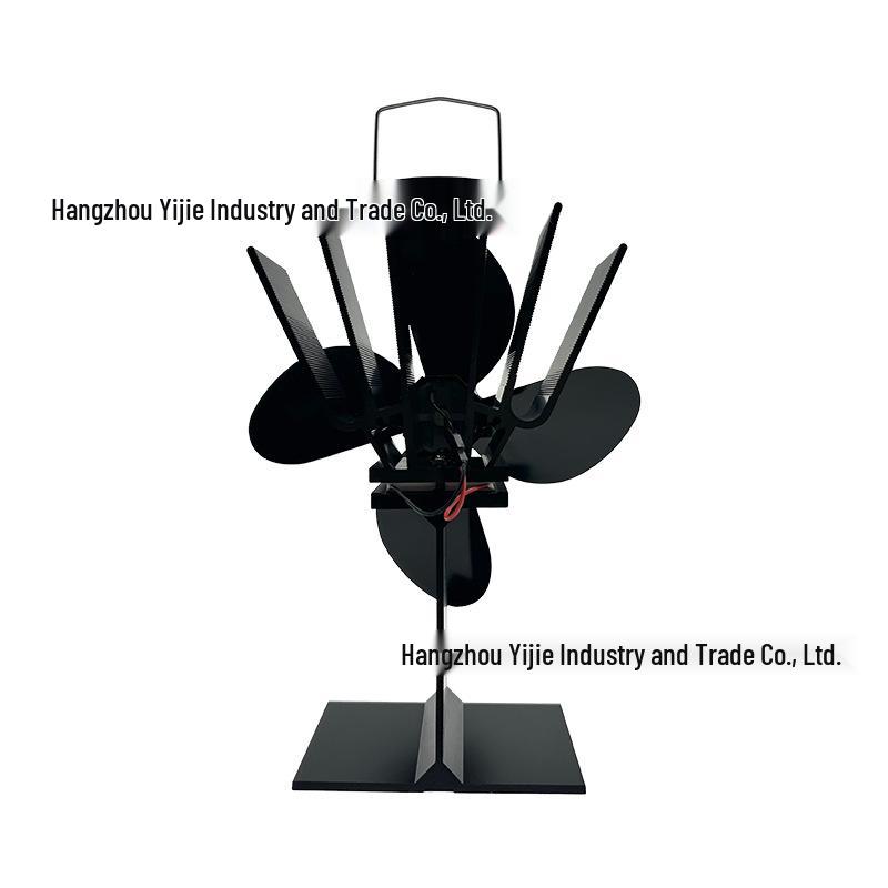 Heat-Powered 4-Blade Wood Fireplace Fan 18cm/7.09in