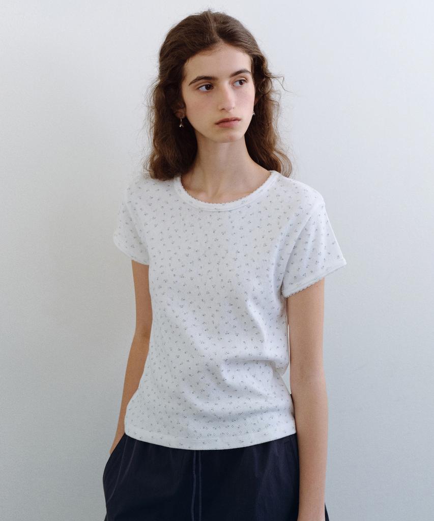 Yulago Flower Eyelet T-Shirt