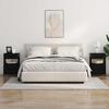 Nightstand Set of 2 Black Oak Effect 40 X 31 X 60 Cm