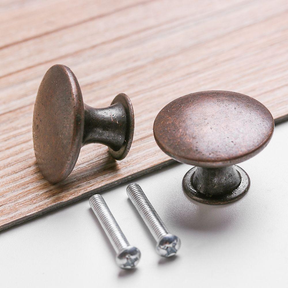 2Pcs Antique Style Pull Handles Bronze Tone Retro Alloy Kitchen Drawer Cabinet Door Knobs Furniture Hardware Fittings