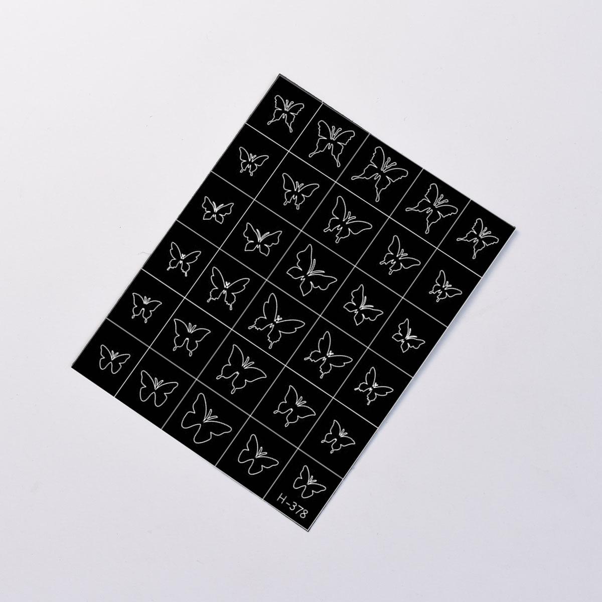 Hollow Bow Nail Stickers: 2026 Gel Marbling Butterfly Template