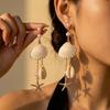 Bohemian Style Dangle Earrings Dangle Design Drop Earrings Starfish Shell Earrings  Beach Vacation
