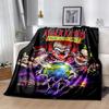 Horror Clown Circus Flannel Blanket Soft Warm All-Season Throw, Design for Camping, Car Travel, Hiking Sofa, Bed, Office Perfect Gift for Parties