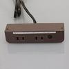 Noah Möbel Outlet (für Leuchten) 2 Steckdosen, Braun, VFF-Kabel 1,8m, Direktmontage unter dem Regal, bis zu 1500W, L-Stecker, mit Schutzschalter,