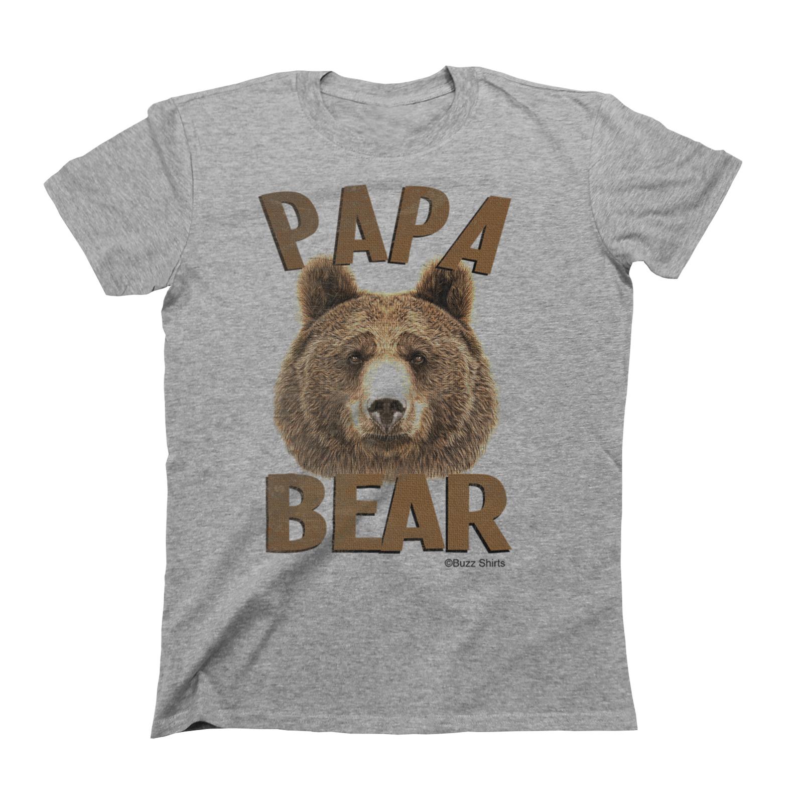 Mens DAD T-Shirt Mens Womens Tees Top PAPA BEAR Fathers Christmas Gift Gift Daddy Birthday 3XL