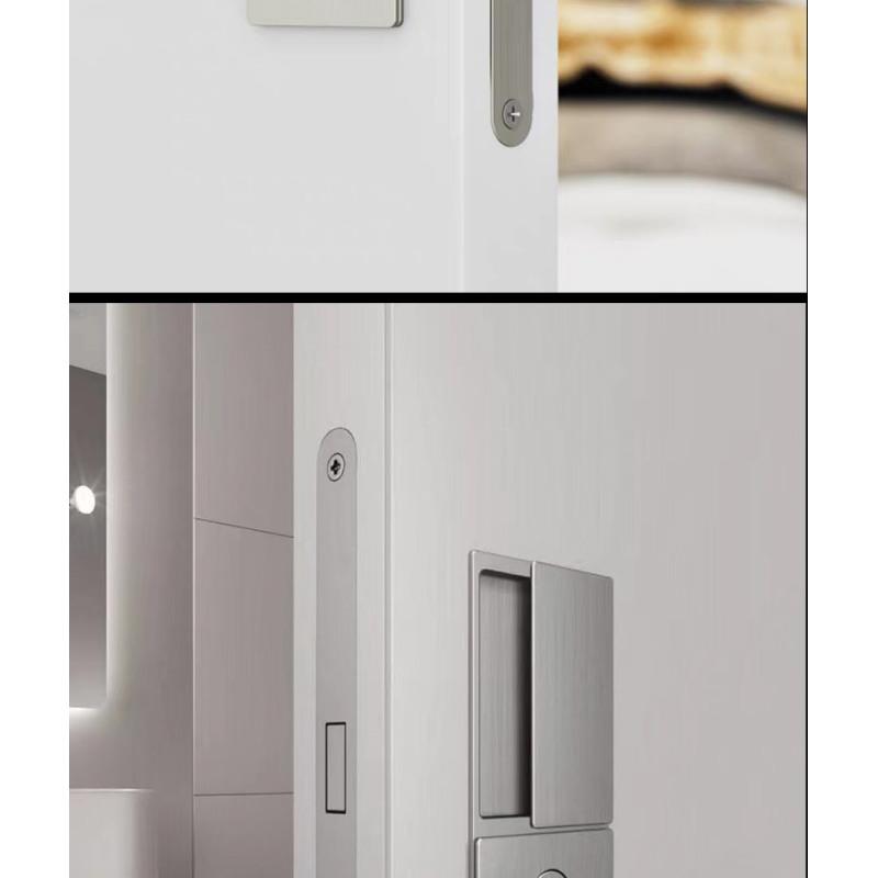 New Style Handleless Flat Lock Modern Bedroom Magnetic Recessed Door Handle Silent Push And Pull Invisible Sliding Door Lock