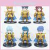 Golden Saint Seiya Pvc Figure Anime Collectible Model Cake Topper Blind Box Toy