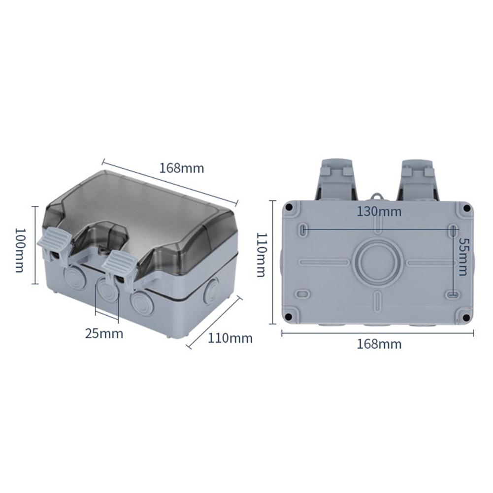 EU Type Socket Waterproof Socket Perfect For Wet Areas Tin-Phosphor Bronze Terminals For Garden Tools For Outdoor Lighting
