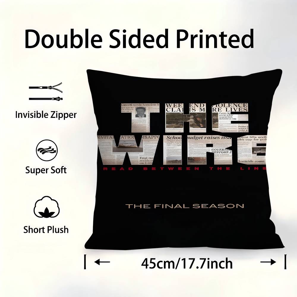 The Wire Movie Pillowcase Toon Gift Cushion Cover Bedroom Home Sofa Chair Seat Decor Pillow Case