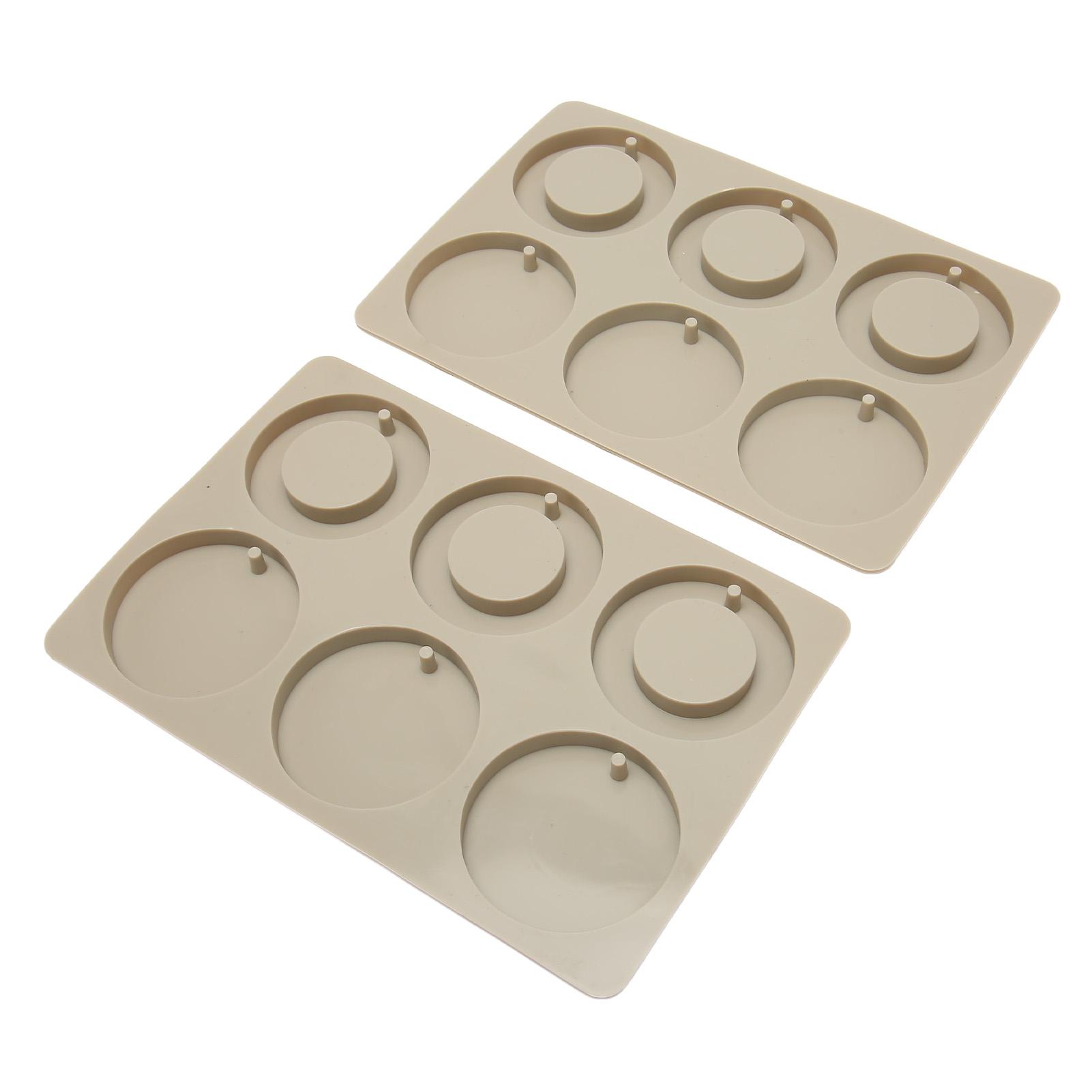 

2 шт. силиконовые формы 6 кругов кольца DIY восковые формы для свечей ароматерапии гипса мыла ручной работы