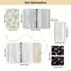 Zippered Binder Pocket Detachable Ring Needle Storage Bag 6 Hole PVC 12 Zippered Pocket Knitting Needle Case