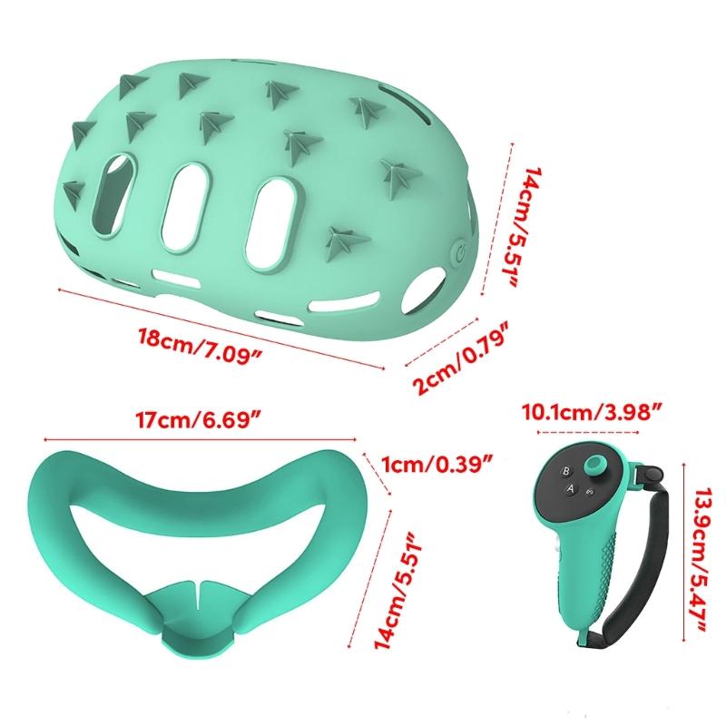 Essential 4pcs Accessories for VR Headset Protector Controller Grip Rocker Cap VR Facial Interfaces Controller Bracket