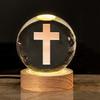 Creative luminous crystal cross for church activities, souvenirs, birthday gifts, office tabletop decorations