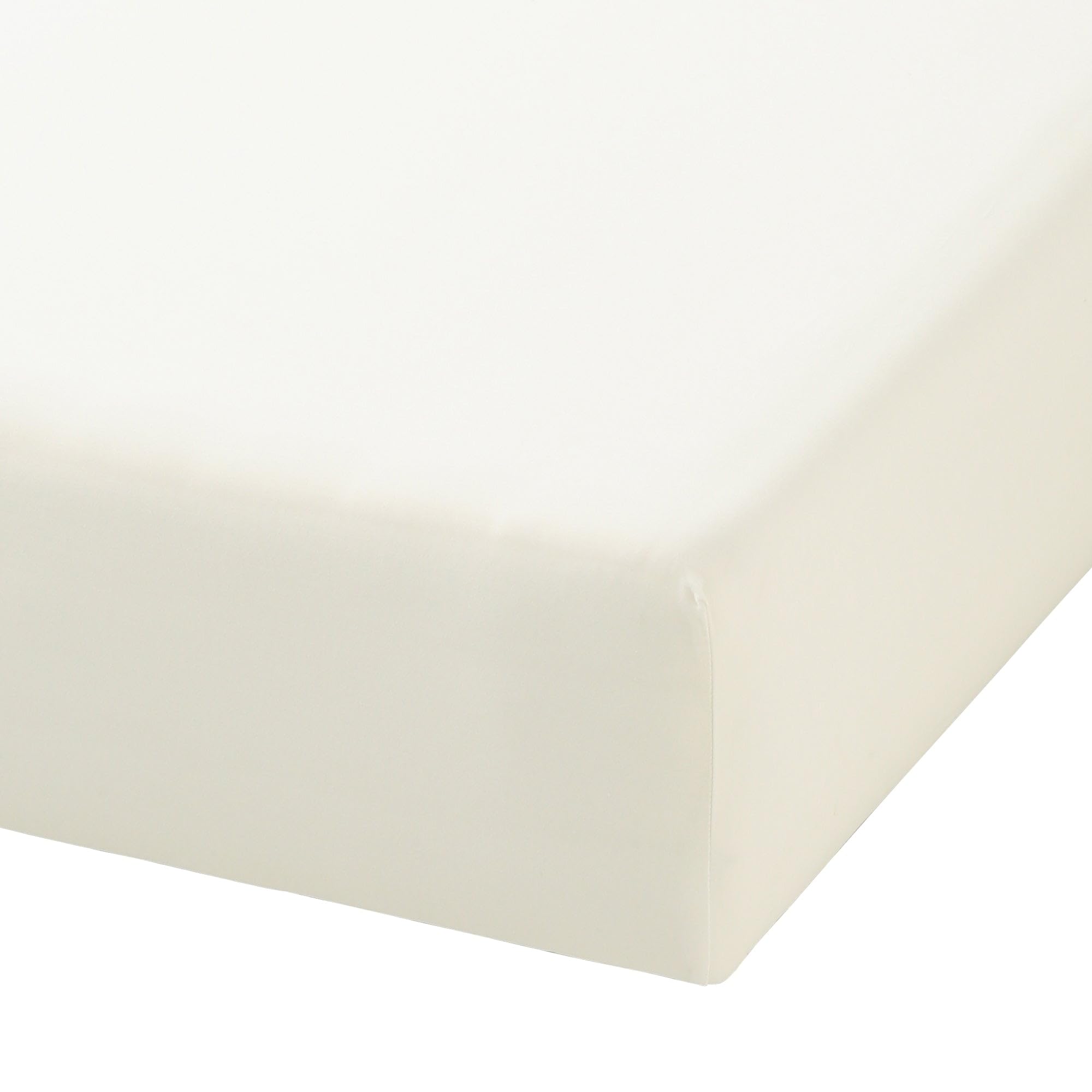 

Francfranc Cotton Satin Fitted Sheet, Double, White