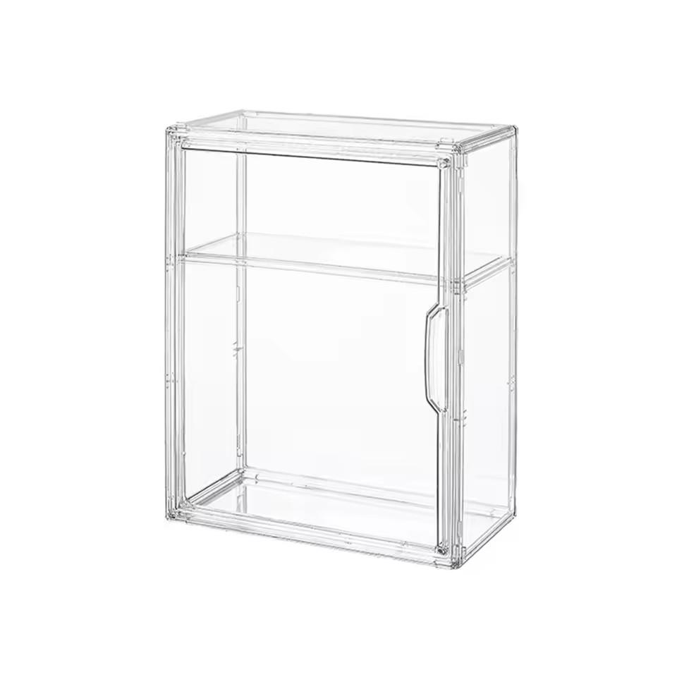 

Transparent acrylic blind box storage box with detachable partition, suitable for storing dolls, figurines, and desktop dust cab