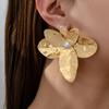 Personality Exaggerated Design Large Flower Earrings Women'S Fashion High-End Stud Earrings Temperament Irregular Petal Earrings