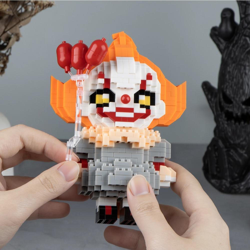 Minuscole particelle assemblate mattoncini giocattoli puzzle cartone animato serie Halloween notte magica clown della morte personaggi assemblati