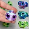 3D Printed  Multi-jointed Movable Cute Mini Frog with Big Eyes Office Desktop Living Room Home Decoration Accessories Kids Gift