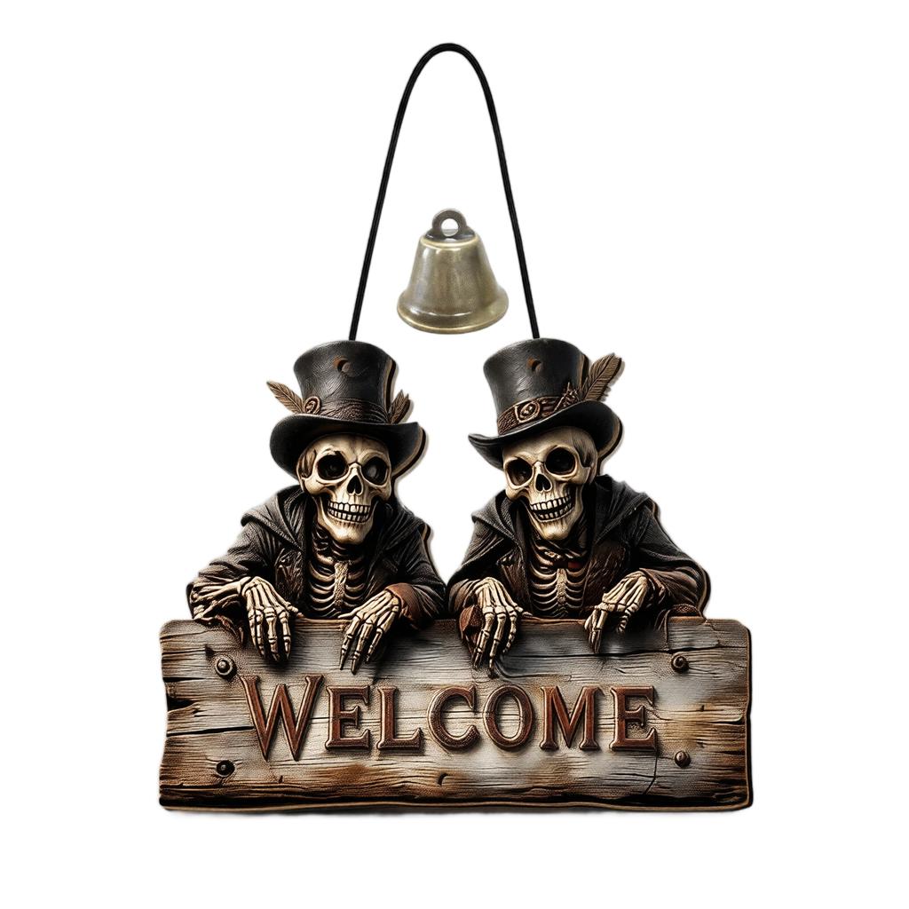 Halloween Wooden Porch Hanging Decorations for Outdoor Home Entryway Wall Decor
