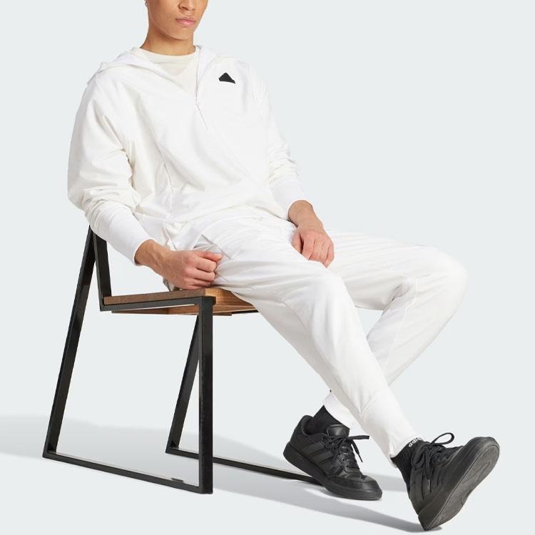 adidas Z.N.E. Woven Full Zip Hooded Track Top Jackets & Coats Men's White IN1843