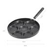 Non-stick Household Breakfast Frying Pan for Making Fried Eggs, Burgers, or Steaks with Four Holes.