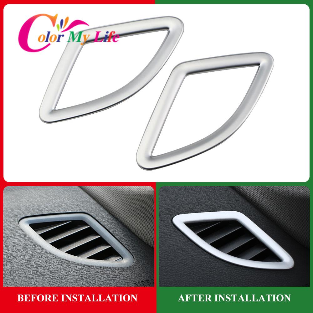 For BMW X1 F48 2016-2025 LHD Car AC Vent Cover 2Pcs Front Air Conditioning Outlet Decoration Sticker Interior Accessories