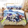 Genshin Impact Bedding Set Cartoon Anime Duvet Cover Single Double Size Kids Boys Luxury 3D Bed Linen Decor Home