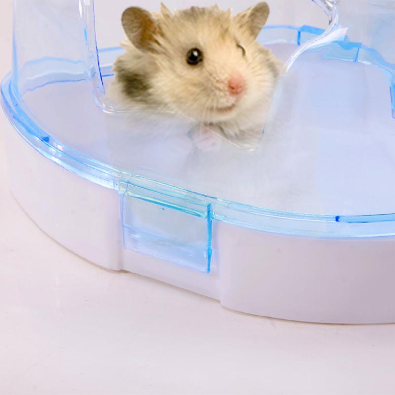 Hamster  Bathroom  Toy, Five-pointed Star Entrance Transparent Bathtub, Sand Bath Room With Sands
