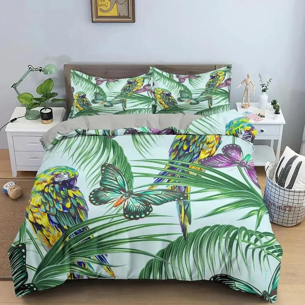 Luxury New 3D Print Butterfly Floral Beautiful Flower Bedding Set Twin Queen Duvet Cover Pillowcase Bed Adult Home Textileextile