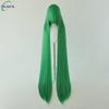 700g Alta Qualità 59" 150cm Lunga Dritta Parrucca Cosplay Con Frangia Biondo Marrone Rosso Verde Blu Resistente al Calore Colori Capelli Parrucche Anime