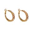 New trendy super flash rhinestone loop earrings women, retro design Maillard geometric Internet celebrity earrings