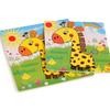 Frühpädagogisches Holztiere-Puzzlebrett für Kinder von 0-3 Jahren - 9-teiliges Lernspielzeug
