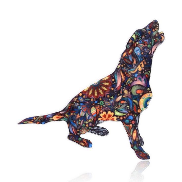 European  American Style Dachshund Puppy Brooch - New Animal Print Jewelry