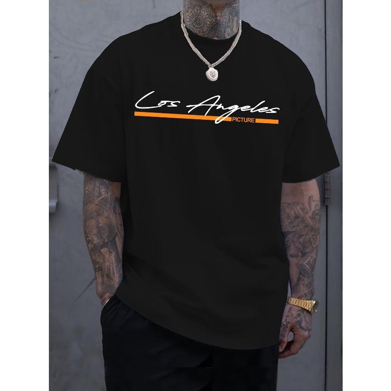 

European Size Men s Summer Printed Short Sleeve T-Shirt Top 4XL чорний