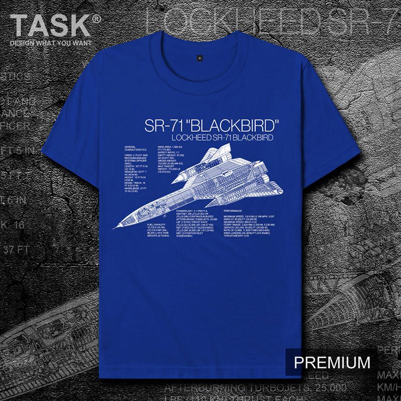 T-Shirt mit Aufdruck des US-Luftwaffen-Aufklärungsflugzeugs SR-71 Blackbird. Neu, 100 % Baumwolle, Rundhalsausschnitt, Kurzarm, lässiges Sommer-T-Shirt für Herren.