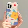 Transparent Phone Case For Samsung S25 Ultra Galaxy S24 Plus S23 S22 S21 S20 FE Shockproof Soft TPU Silicone Flower Funda Cover
