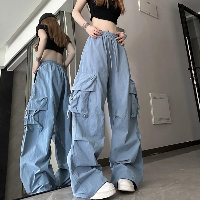 American Vintage Hip Hop salopete femei toamnă talie înaltă drepte picior lat Gyaru lejer casual mopping modă pantaloni damă