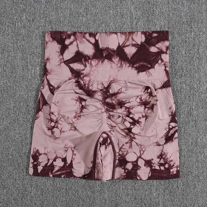Fashion Tie-dye Yoga Leggings Women Shorts Sports Pant Gym Fitness Sportswear High Waisted Slim Fit 29654