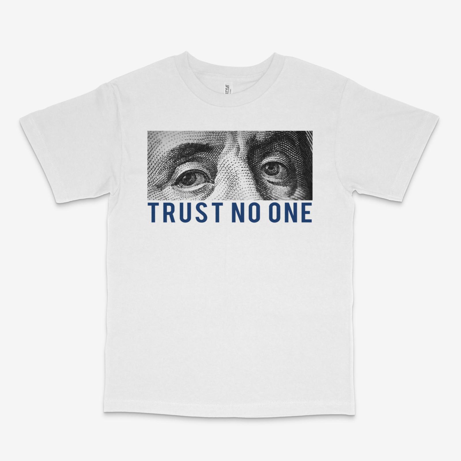 Trust No One French Blue 12s White Tee S
