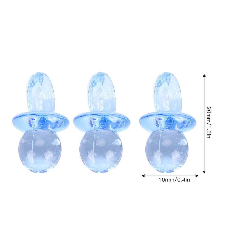 200Pcs Acrylic Pacifier Baby Nipples Baptism Birthday Gift   Decoration Accessories