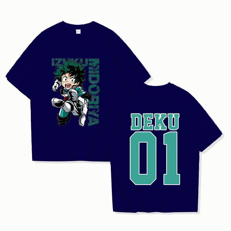 Hot Anime Deku Printed Women Men Summer Short Sleeve Tee Shirts Round Neck Casual Fashion Y2k Unisex Tops