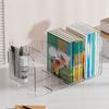 Simple Divided Book Stand Save Space Clear Bookshelf Desktop Sorting Rack Study Supplies