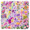 50PCS Cute Waterproof Flower Stickers for Water Bottles & Phones - Creative Decorative Journal Stickers