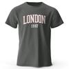 Herren London 1987 Vintage T-Shirt Sport 100% Baumwolle Print Oversized T-Shirts für Männer Frauen Sportbekleidung Oberteile