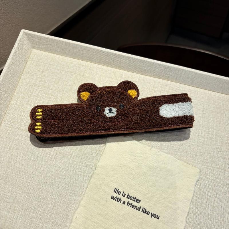 1Pc Fluffy Hair Bang Patch Cartoon Animal Self-Adhesive Hair Accessory Reusable Long Strip Hair Styling Sticker