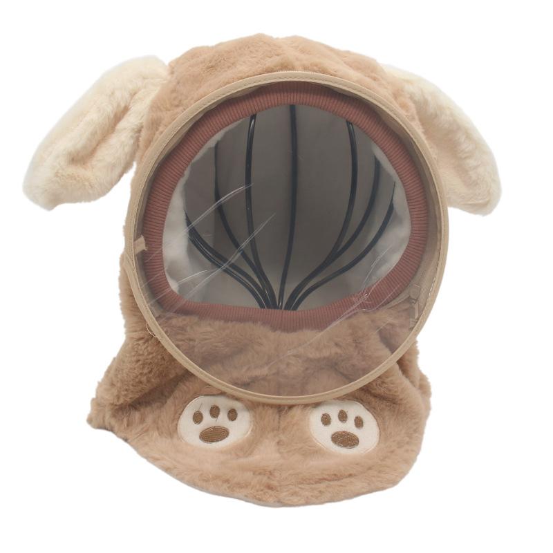 Winter Cute Puppy Scarf Hat Windproof Warm Saliva Protective Hat for Kids Toddlers Winter Hat