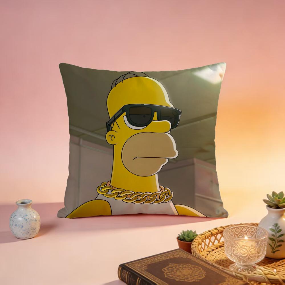 Popular TThe Simpsonsful Cushion Cover Premium SkinFriendly Pillow Case MultiPurpose for Home Office Travel