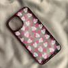 Cute Cartoon Black White Love Heart Phone Case For iPhone 14 Pro Max 16 15 13 Mini 11 12 XR XS X 7 8Plus Clear Hard Cover Fundas