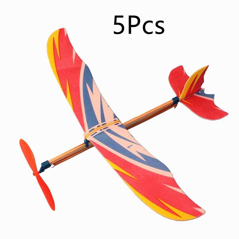 Rubber Band Powered Airplane Glider - Foam Toy Planes for Kids Outdoor Flying Toys, Birthday Party Favors, STEM Educational Gift