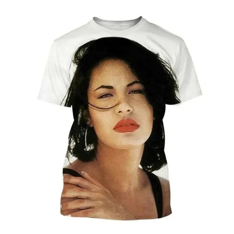 Selena Quintanila Large Size 3D Print Sports et Fashion Casual Short-sleeve